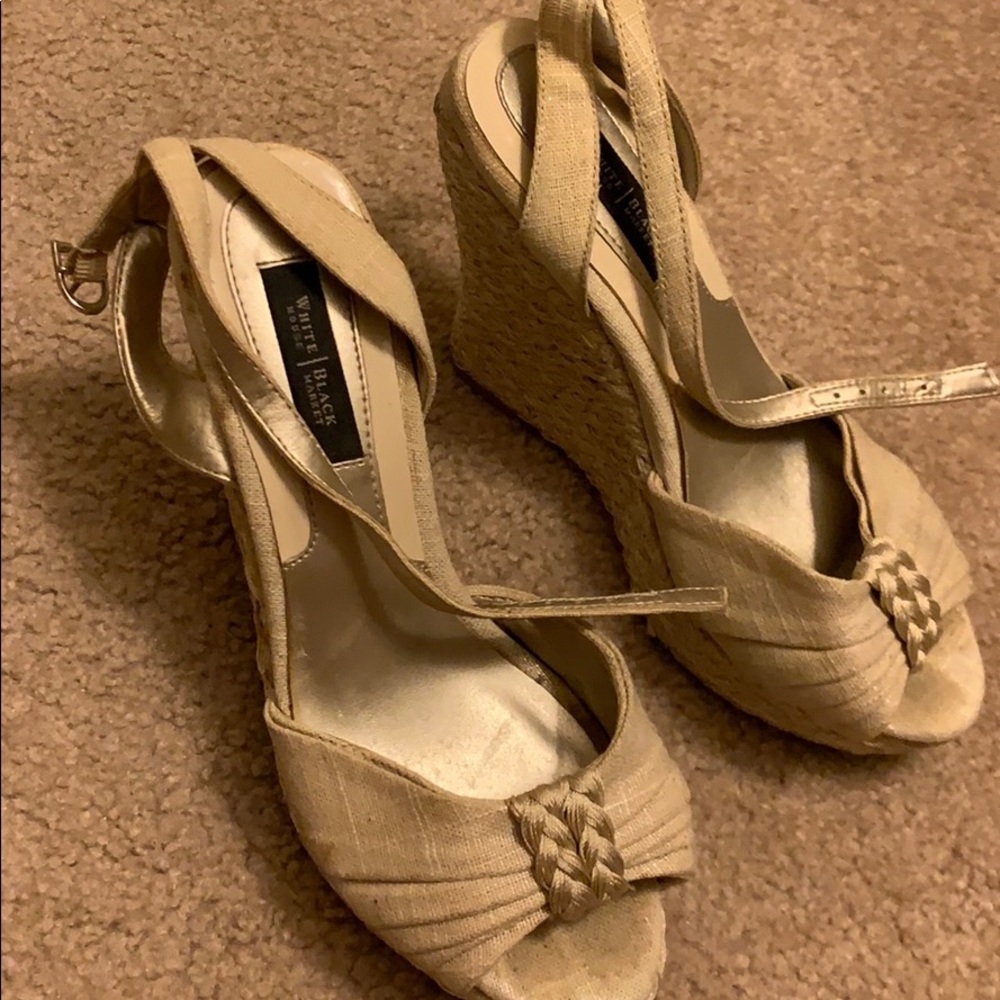 White House Black Market espadrille wedge